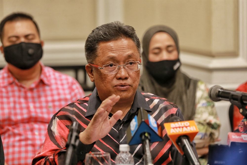 Datuk Seri Abdul Rahman Dahlan speaks during a press conference in Petaling Jaya August 18, 2020. u00e2u20acu2022 Picture by Ahmad Zamzahuri