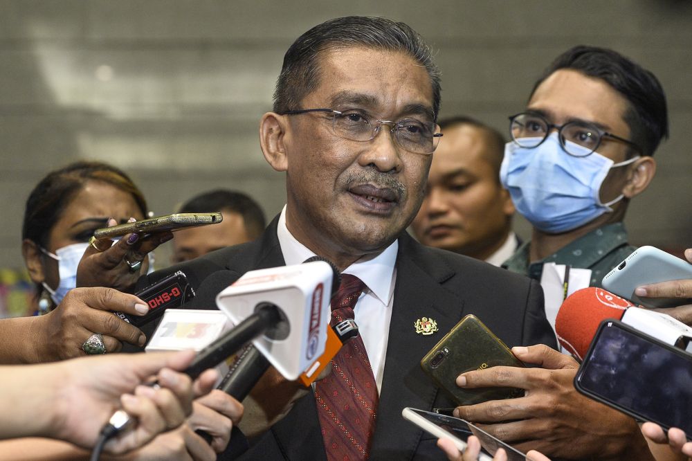 Datuk Takiyuddin Hassan addresses reporters in Putrajaya August 19,2020.u00e2u20acu2022 Picture by Miera Zulyana