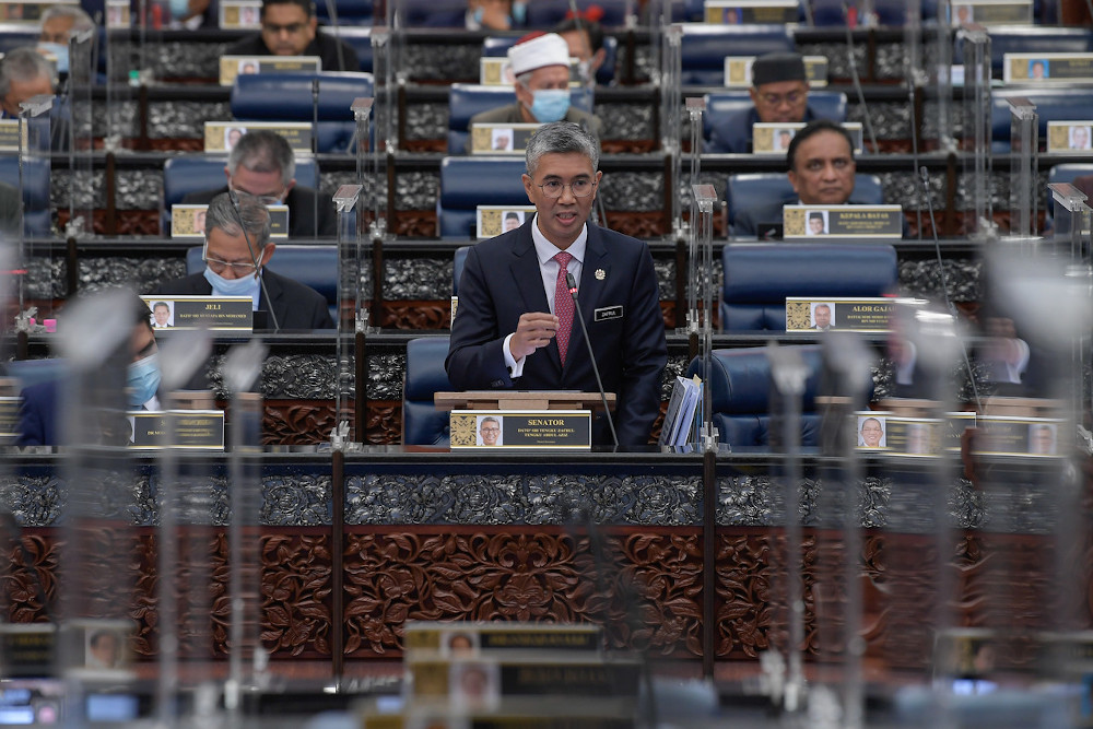 Finance Minister Tengku Datuk Seri Zafrul Abdul Aziz when winding-up debate for the Ministry of Finance on the Bill at the Dewan Rakyat in Kuala Lumpur, August 24, 2020. u00e2u20acu201d Bernama pic 