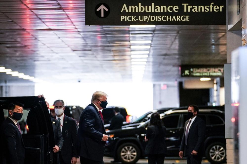 US President Donald Trump arrives at the New York Presbyterian Hospital to visit his younger brother Robert Trump in New York City, US, August 14, 2020. u00e2u20acu201d Reuters pic