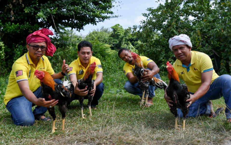 哈夫尼占（左）和“Oscar Team”成员展示自己的“爱宠”。-马新社-