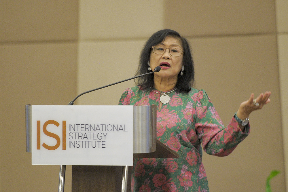 Tan Sri Rafidah Aziz delivers her speech during the 2nd Malaysia Anti-Corruption Forum with the theme u00e2u20acu02dcRestoring Trust and Building a Culture of Integrityu00e2u20acu2122 at The Everly Putrajaya, September 3, 2020. u00e2u20acu201d Picture by Shafwan Zaidon