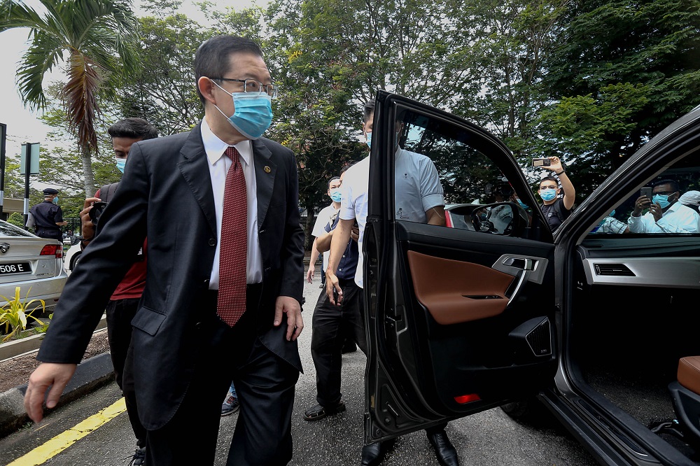 Former Penang chief minister Lim Guan Eng (centre) leaves the Butterworth Sessions Court September 11, 2020. u00e2u20acu201d Picture by Sayuti Zainudin