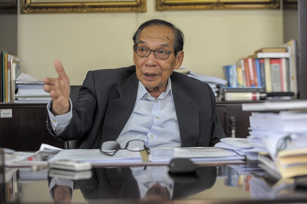 Electoral Reform Committee (ERC) chairman Tan Sri Abdul Rashid Abdul Rahman speaks to Malay Mail during an interview session in Putrajaya September 11, 2020. u00e2u20acu2022 Picture by Shafwan Zaidon