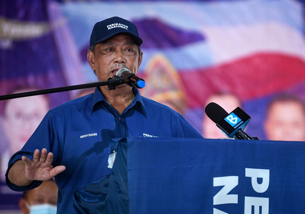 Prime Minister Tan Sri Muhyiddin Yassin during gathering and Semarak Perikatan Nasional programme at Pisompuruan Hall Tambunan in Tambunan September 25, 2020. u00e2u20acu201d Bernama pic