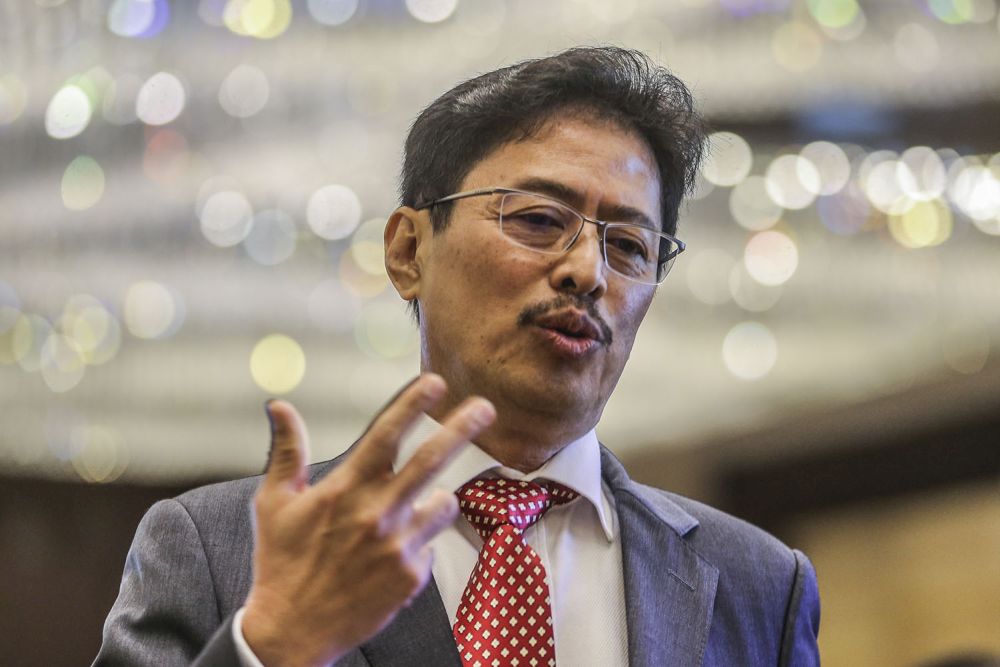 MACC chief commissioner Datuk Seri Azam Baki speaks to members of the media during a Transparency International forum at the Grand Hyatt Kuala Lumpur September 15, 2020. u00e2u20acu201d Picture by Hari Anggara