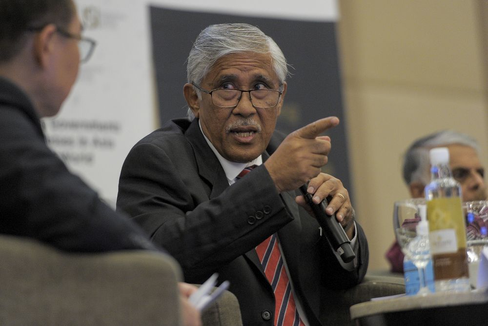 Tan Sri Abu Kassim Mohamed speaks during an anti-corruption forum in Putrajaya September 3, 2020. u00e2u20acu2022 Picture by Shafwan Zaidon