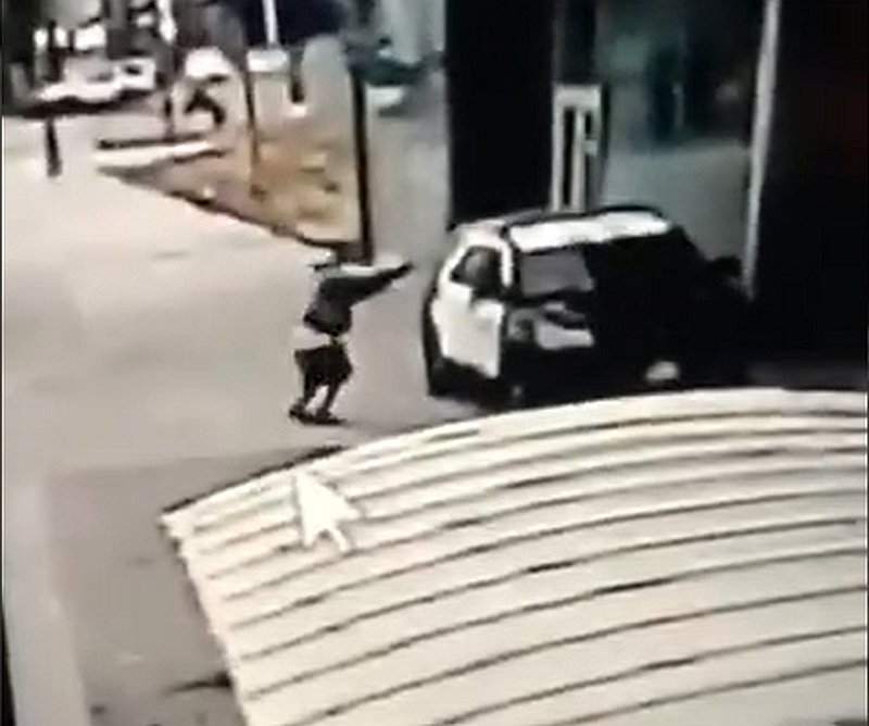 Screengrab of the video on the shooting posted by the Los Angeles County Sheriff's Department. u00e2u20acu201d Image courtesy of twitter.com/LASDHQ