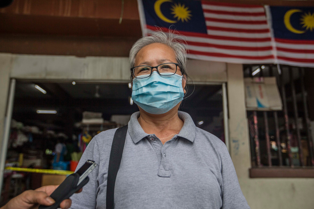 隆吉娜拉惹末表示会在州选中支持公正党候选人。-Firdaus Latif摄-