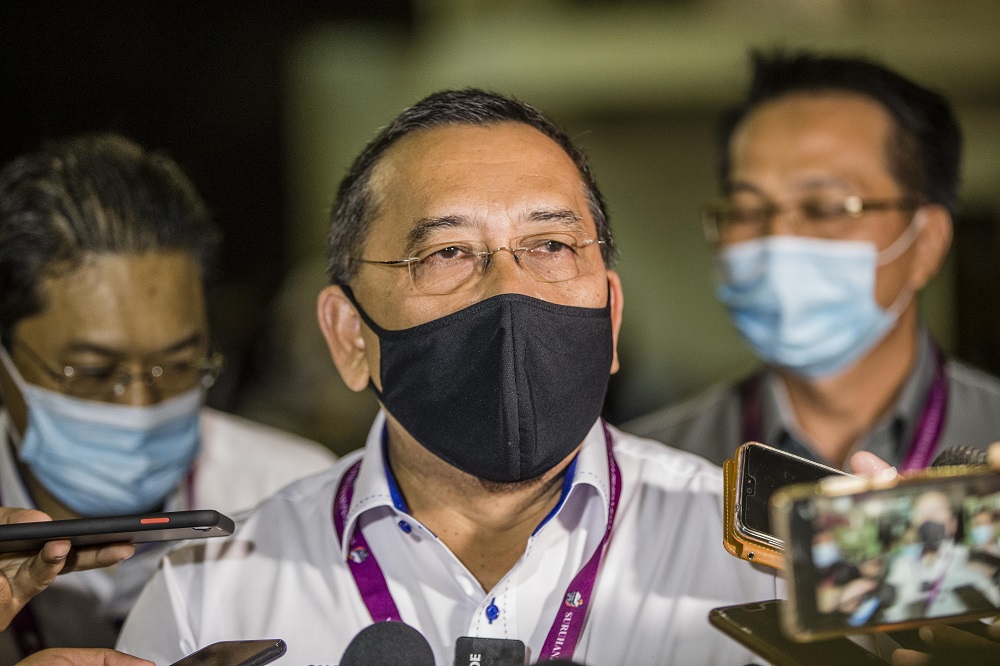 Election Commission chairman Abdul Ghani Salleh speaks to reporters at a polling centre ahead of the Sabah state election in Moyog September 25, 2020. u00e2u20acu2022 Picture by Firdaus Latif