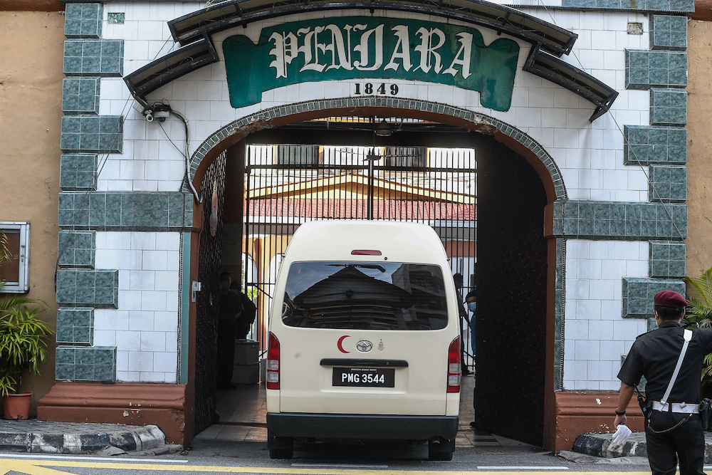 A State Health Department vehicle is seen entering the Penang Remand Prison after a prisoner tested positive for Covid 19, October 6, 2020. u00e2u20acu201d Picture by Sayuti Zainudin