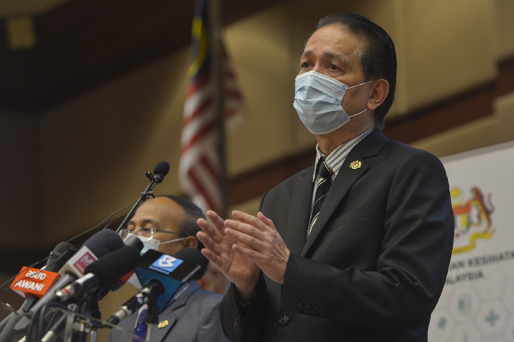 Health director-general Tan Sri Dr Noor Hisham Abdullah speaks during a press conference in Putrajaya on October 22, 2020. u00e2u20acu201d Picture by Miera Zulyana