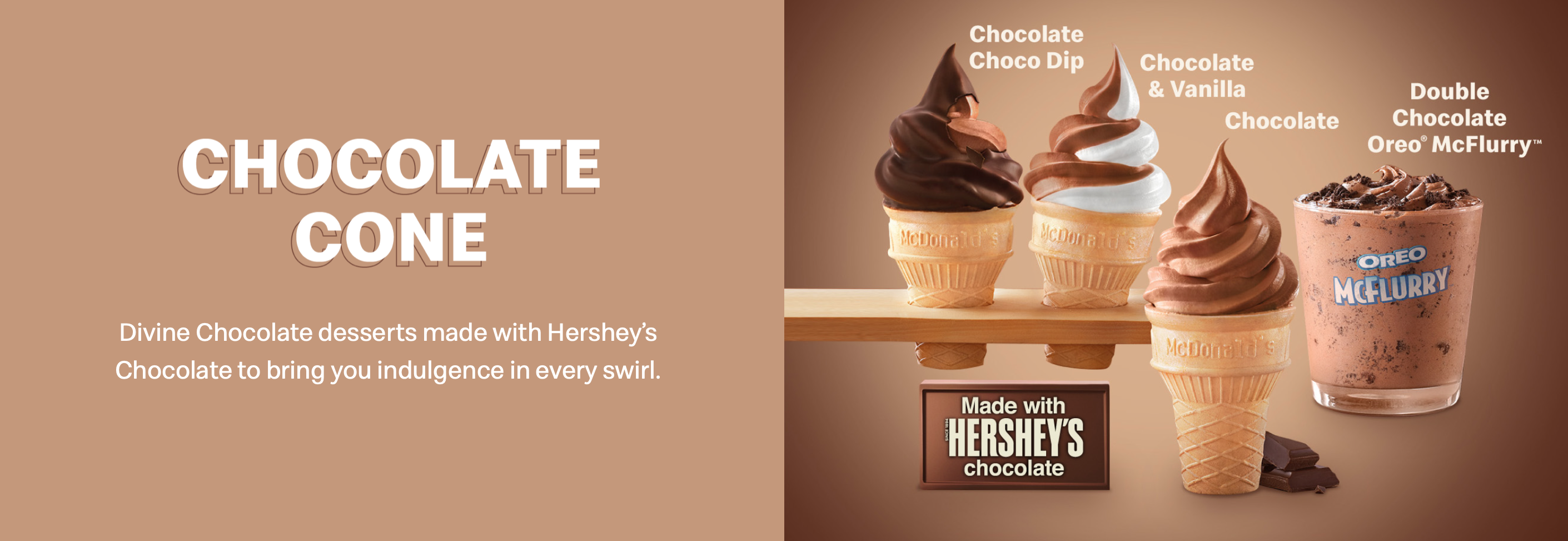 Hershey's巧克力系列的甜品，深受大人小孩子喜爱！-图摘自官网-