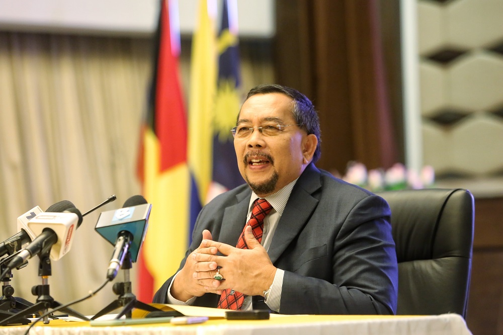 Election Commission chairman Datuk Abdul Ghani Salleh speaks during a press conference in Putrajaya October 13, 2020. u00e2u20acu2022 Picture by Choo Choy May