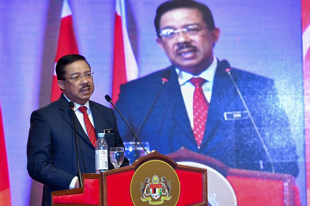 Chief Secretary to the Government Tan Sri Mohd Zuki Ali delivers a speech in Kuala Terengganu October 1, 2020. u00e2u20acu201d Bernama pic