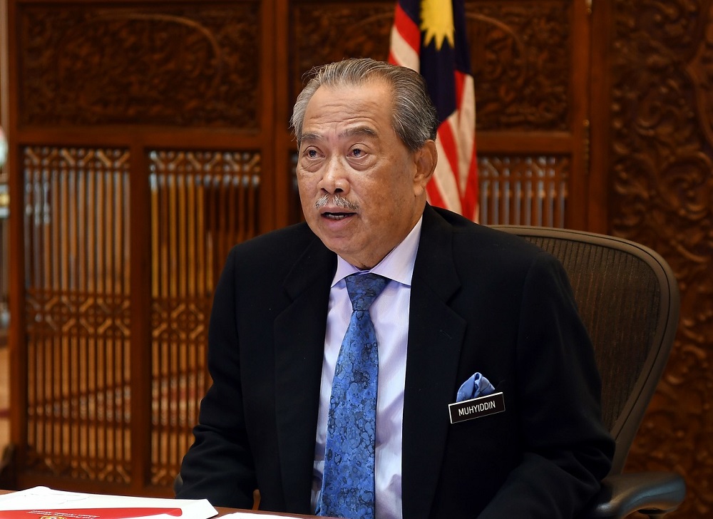 Prime Minister Tan Sri Muhyiddin Yassin chairing the National Security Council special meeting via video teleconferencing on the latest situation of the Covid-19 infections in the country, in Putrajaya October 19, 2020. u00e2u20acu201d Bernama pic