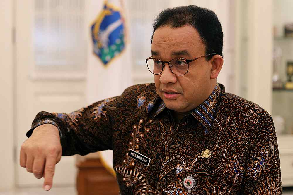Jakarta Governor Anies Baswedan talks during an interview at his office, amid the Covid-19 outbreak, in Jakarta, Indonesia September 17, 2020. u00e2u20acu201d Reuters pic