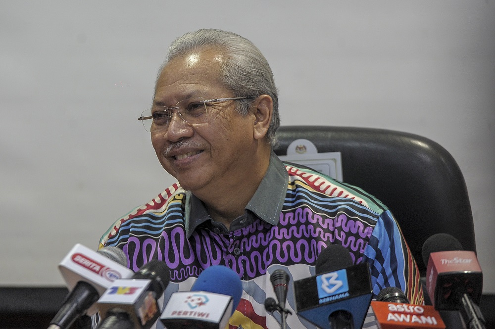 Federal Territories Minister Tan Sri Annuar Musa speaks during a press conference at Menara Seri Wilayah in Putrajaya October 15, 2020. u00e2u20acu201d Picture by Shafwan Zaidon