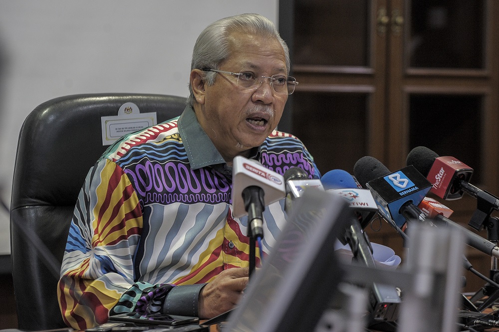 Federal Territories Minister Tan Sri Annuar Musa speaks during a press conference at Menara Seri Wilayah in Putrajaya October 15, 2020. u00e2u20acu201d Picture by Shafwan Zaidon