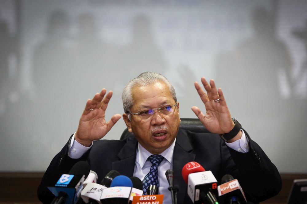 Federal Territories Minister Tan Sri Annuar Musa speaks during a press conference at Menara Seri Wilayah in Putrajaya October 1, 2020. u00e2u20acu201d Picture by Yusof Mat Isann