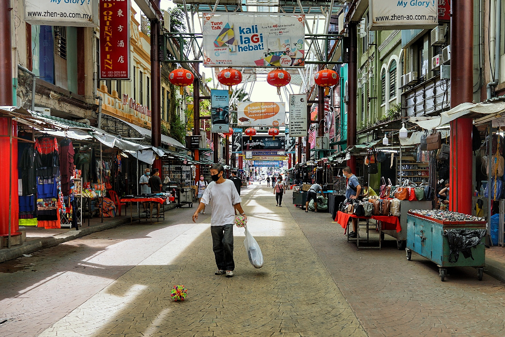 A quiet day for traders in Petaling Street during the conditional movement control order, October 18, 2020. u00e2u20acu201d Picture by Ahmad Zamzahuri