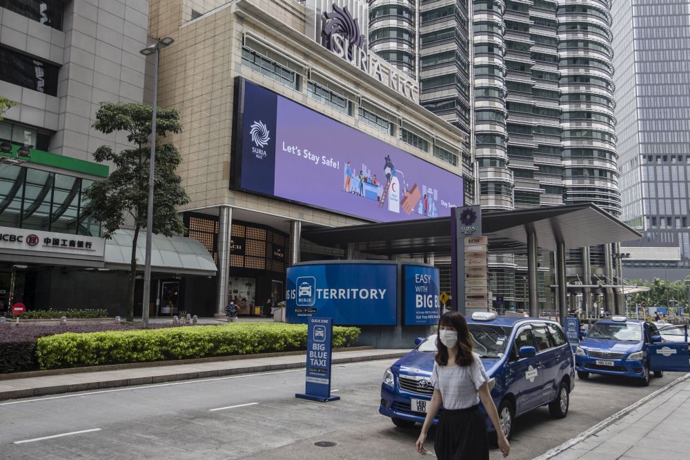 A general view of the Suria KLCC shopping mall in Kuala Lumpur October 20, 2020. u00e2u20acu201d Picture by Firdaus Latif