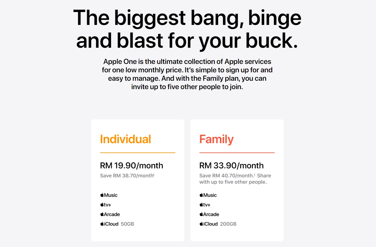 Apple One在马来西亚的价格！-图摘自Soya Cincau-