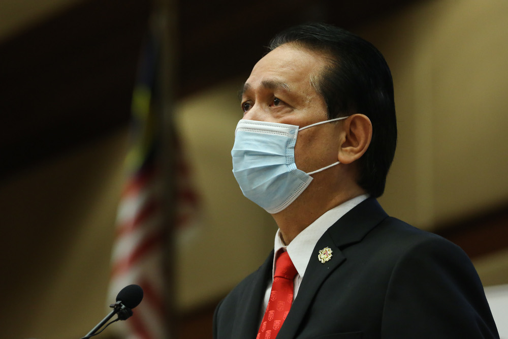 Health Director-General Tan Sri Dr Noor Hisham Abdullah speaks during a press conference in Putrajaya on November 11, 2020. u00e2u20acu201d Picture by Yusof Mat Isa