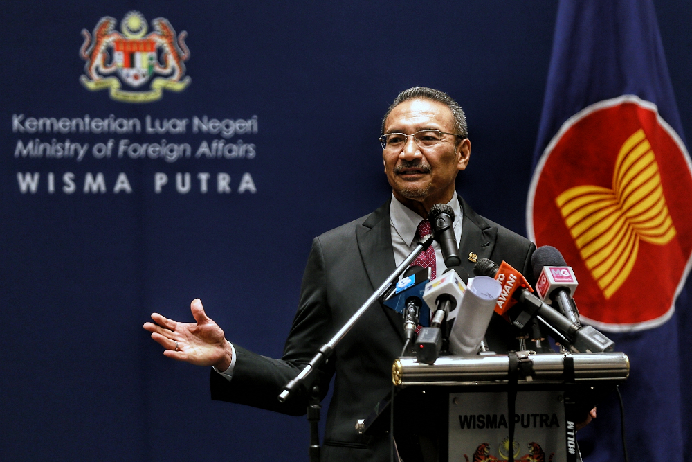 Foreign Minister Datuk Seri Hishammuddin Hussein speaks during the 8th US-Asean Summit in Kuala Lumpur November 15, 2020. u00e2u20acu2022 Picture by Ahmad Zamzahuri