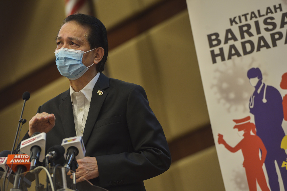 Health director-general Tan Sri Dr Noor Hisham Abdullah speaks during a press conference in Putrajaya on November 21, 2020. u00e2u20acu201d Picture by Miera Zulyana