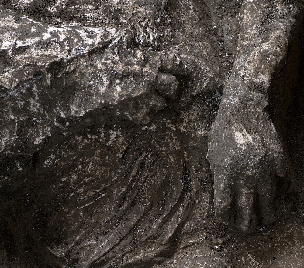 Remains of two men who died in the volcanic eruption that destroyed the ancient Roman city of Pompeii in 79 AD in Pompeii, Italy November 18, 2020. u00e2u20acu201d Luigi Spina/Handout pic via Reuters