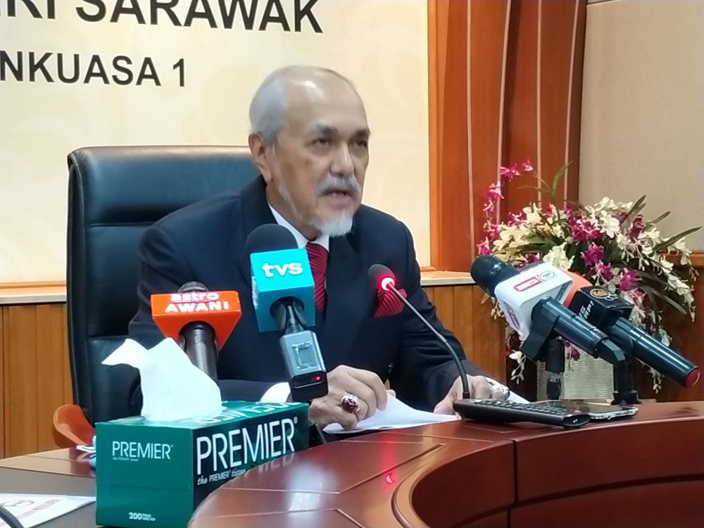 Datuk Amar Asfia Awang Nassar says he has been re-appointed for another three years to the post, November 5, 2020. u00e2u20acu2022 Picture by Sulok Tawie