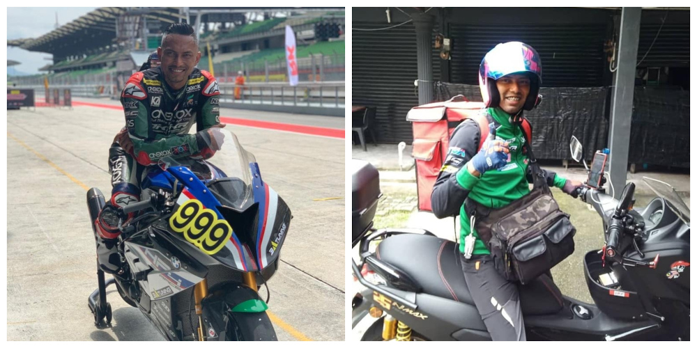 Former Malaysiau00e2u20acu2122s Moto2 racer, Azlan Shah Kamaruzaman said that heu00e2u20acu2122s currently enjoying being a food delivery rider amid Covid-19 constraints. u00e2u20acu201d Picture courtesy of Facebook/ Azlan Shah Kamaruzaman.