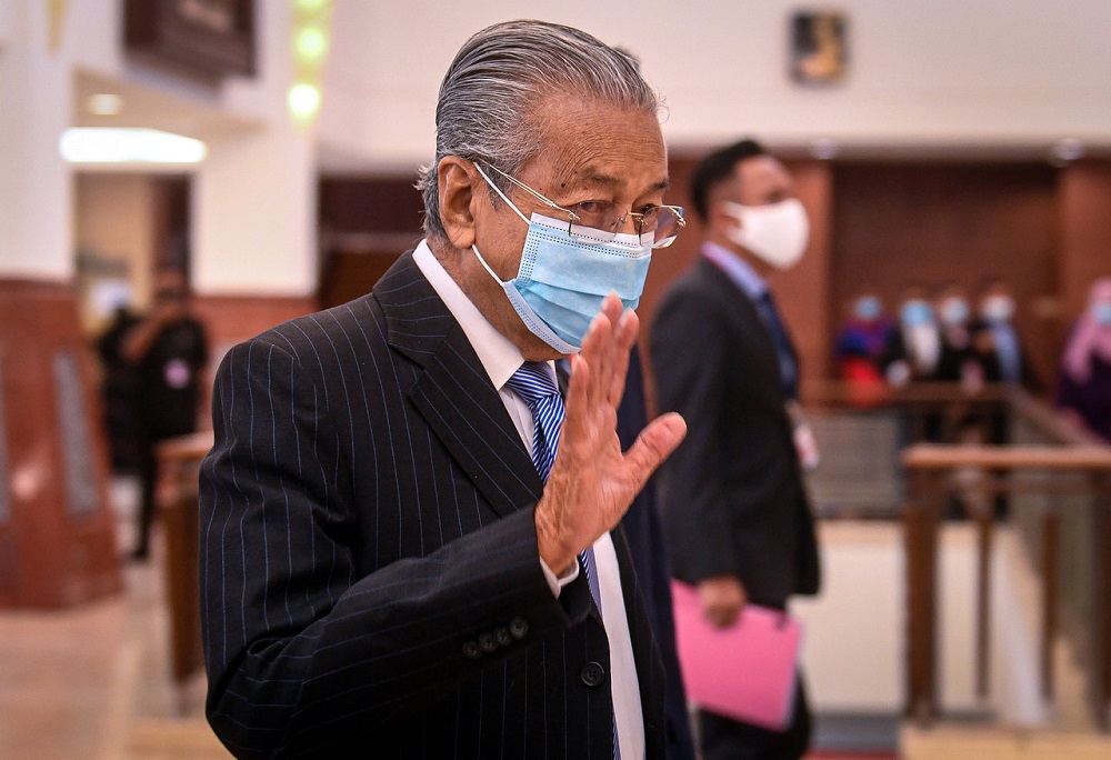 Tun Dr Mahathir Mohamad at the Parliament in Kuala Lumpur November 2, 2020. u00e2u20acu201d Bernama pic