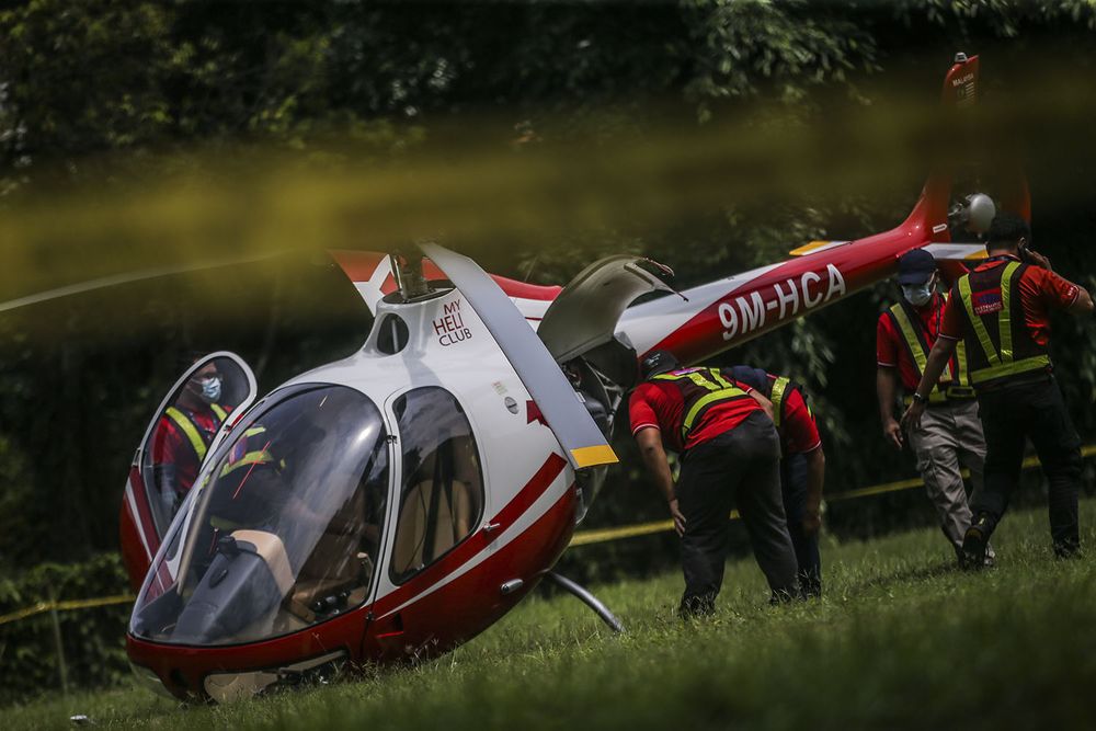 One of the helicopters that crashed in Melawati on November 8, 2020. u00e2u20acu201d Picture by Hari Anggara