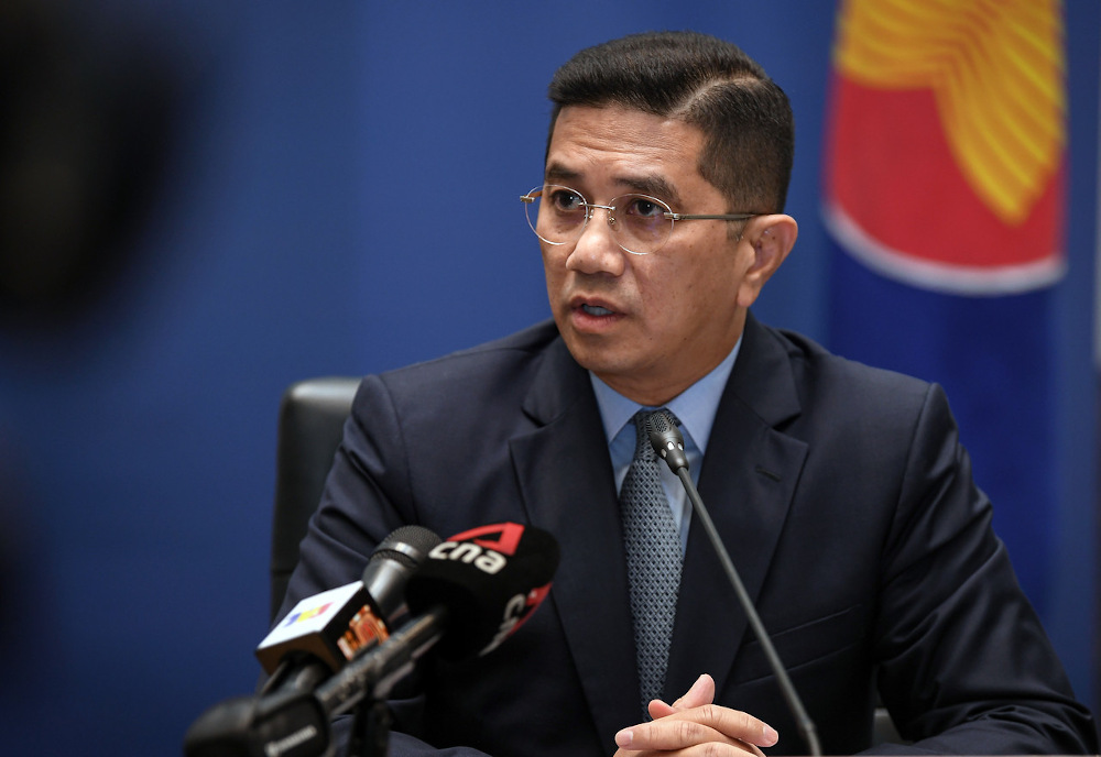 International Trade and Industry Minister Datuk Seri Mohamed Azmin Ali speaks during a press conference at the 37th Asean Summit in Kuala Lumpur November 10, 2020. u00e2u20acu201d Bernama pic