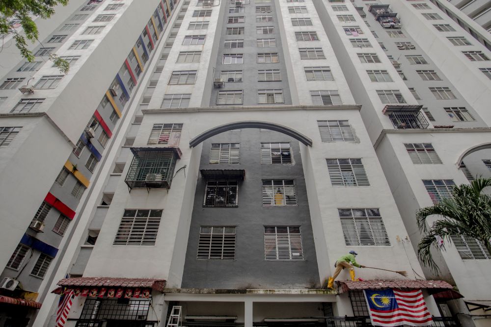 A general view of the Seri Pantai People's Housing Project in Kuala Lumpur November 5, 2020. u00e2u20acu201d Picture by Firdaus Latif