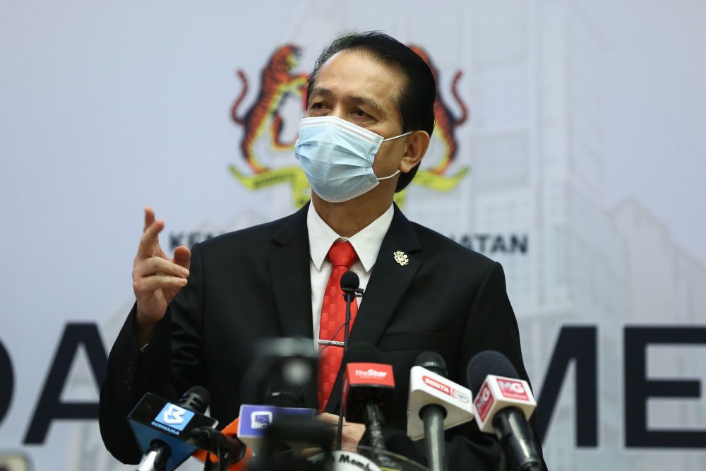 Health Director-General Tan Sri Dr Noor Hisham Abdullah speaks during a press conference in Putrajaya on November 11, 2020. u00e2u20acu201d Picture by Yusof Mat Isa