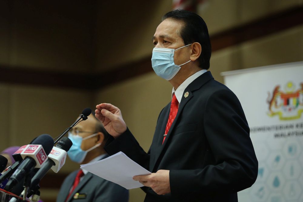 Health Director-General Tan Sri Dr Noor Hisham Abdullah speaks during a press conference in Putrajaya on November 11, 2020. u00e2u20acu201d Picture by Yusof Mat Isa