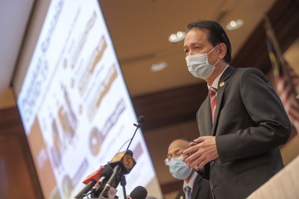 Health Director-General Tan Sri Dr Noor Hisham Abdullah speaks during a press conference in Putrajaya on November 4, 2020. u00e2u20acu201d Picture by Shafwan Zaidon