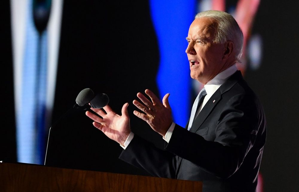 US President-elect Joe Biden delivers remarks in Wilmington, Delaware, on November 7, 2020, after being declared the winner of the presidential election. u00e2u20acu201d AFP pic