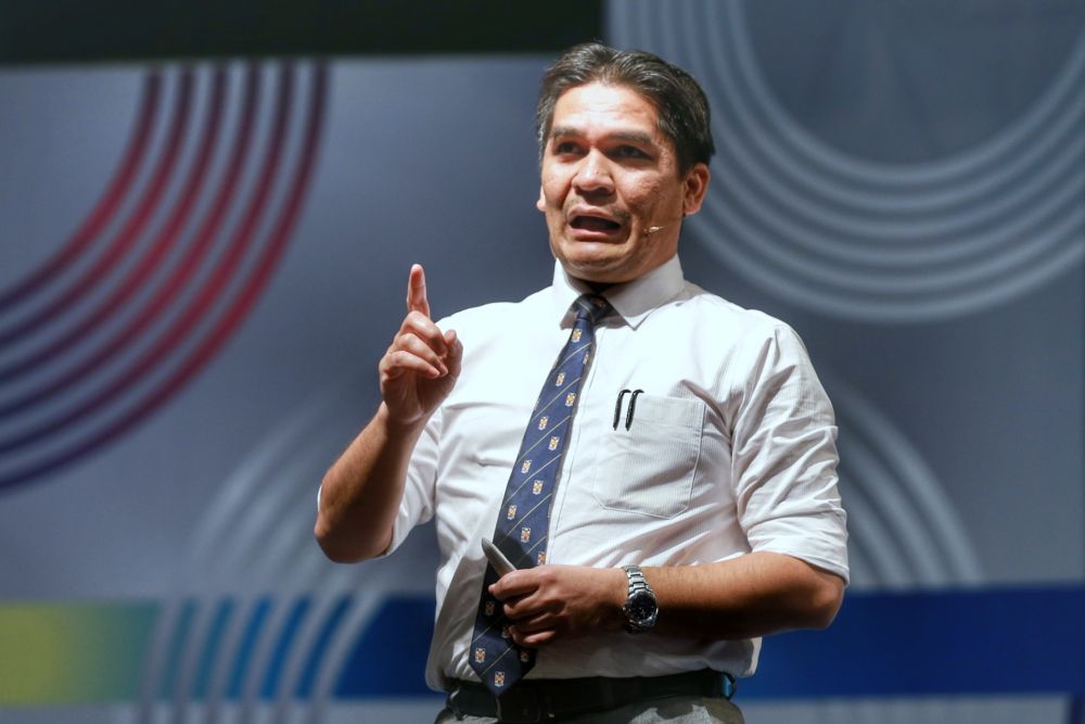 Senior Minister Radzi Jidin speaks during a presentation of the allocation for the Education Ministry under Budget 2021 in Kuala Lumpur November 24,2020. u00e2u20acu201d Picture by Ahmad Zamzahuri