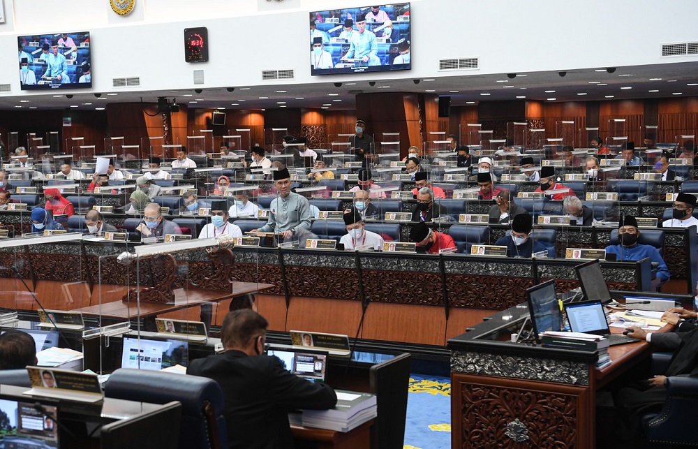 Finance Minister Datuk Seri Tengku Zafrul Abdul Aziz tables Budget 2021 in Parliament November 6, 2020. u00e2u20acu2022 Bernama pic