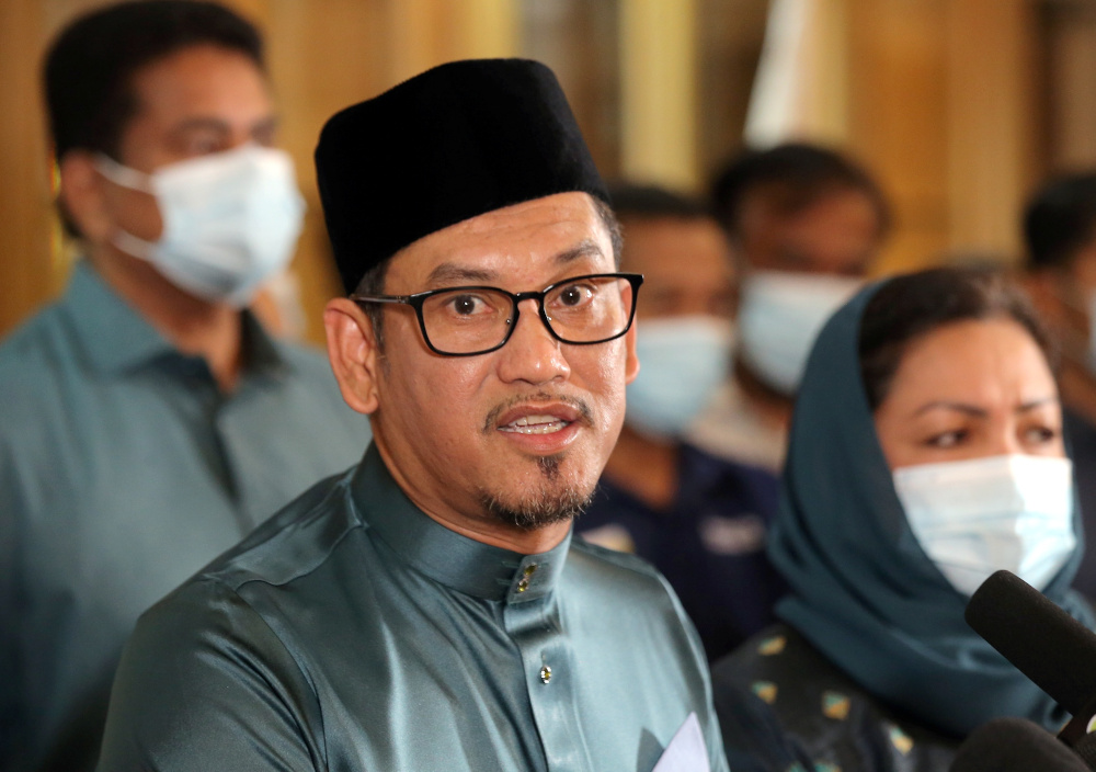 Datuk Seri Ahmad Faizal Azumu speaks to the press at the Perak Mentri Besar House in Ipoh December 5, 2020. u00e2u20acu201d Picture by Farhan Najib