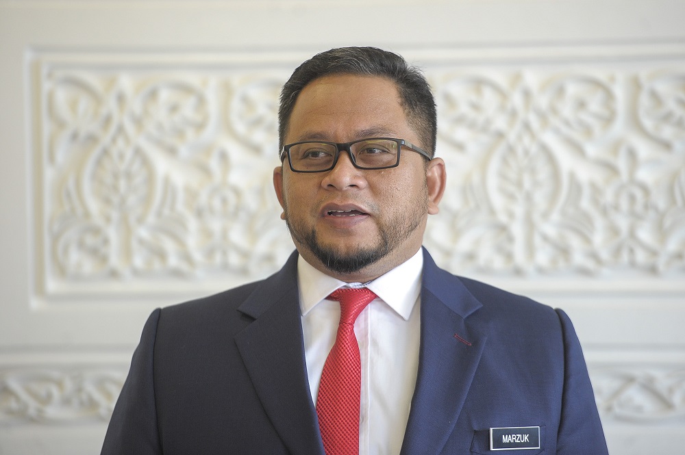 Deputy Minister in the Prime Minister's Department in charge of Religious Affairs Ahmad Marzuk Shaary speaks to reporters in Putrajaya, December 30, 2020. u00e2u20acu2022 Picture by Shafwan Zaidon