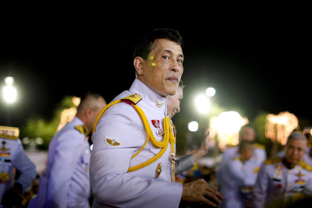 Thailandu00e2u20acu2122s King Maha Vajiralongkorn looks on while greeting royalists at the Grand Palace in Bangkok, Thailand November 1, 2020. The kingdomu00e2u20acu2122s lese majeste laws shield the king and the royal family from criticism. u00e2u20acu201d Reuters pic 