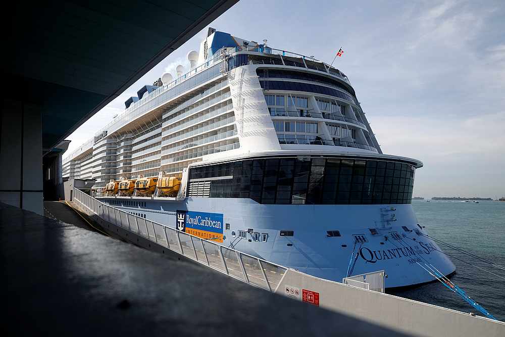 Royal Caribbean's Quantum of the Seas cruise ship docks at Marina Bay Cruise Centre after a passenger tested positive for Covid-19 during a cruise to nowhere, in Singapore, December 9, 2020. u00e2u20acu201d Reuters pic