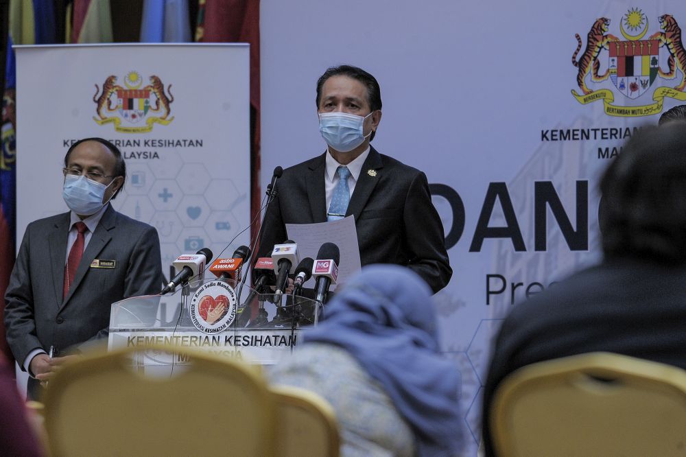 Health director-general Tan Sri Dr Noor Hisham Abdullah speaks during a press conference in Putrajaya December 2, 2020. u00e2u20acu201d Picture by Shafwan Zaidon