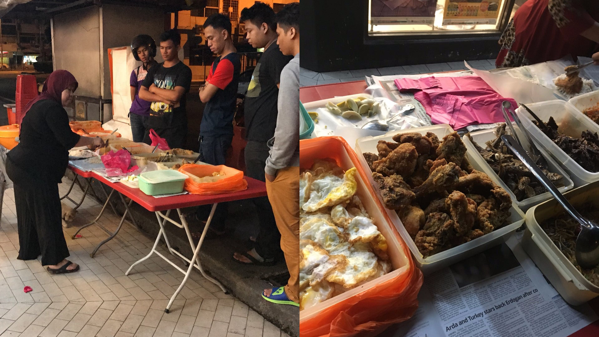 来自不同地点的顾客牺牲睡眠半夜就站在档口前排队等候。-图摘自网络-