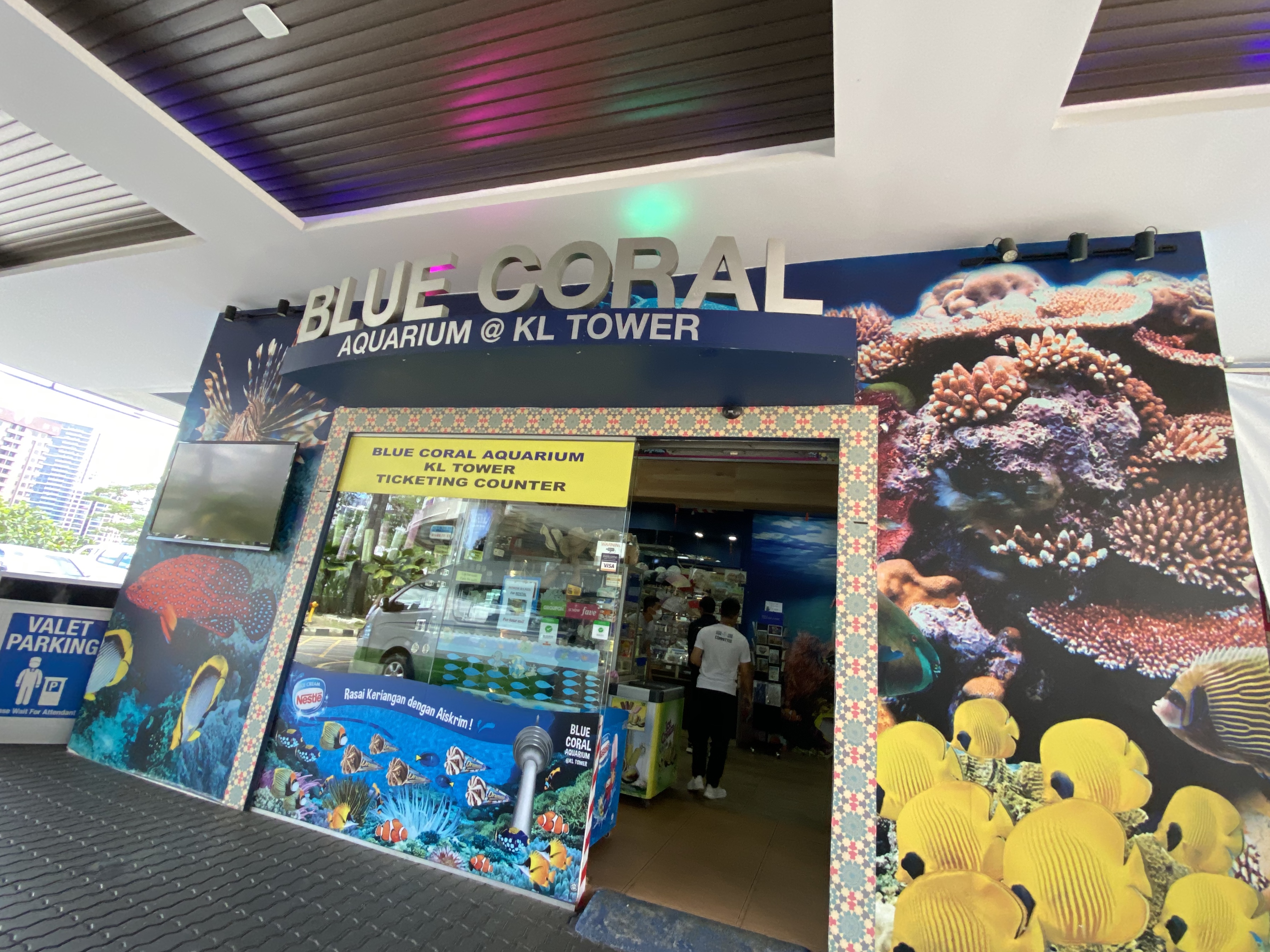 蓝珊瑚水族馆是一个相对较小的水族馆，但也有许多有趣的水生生物和珊瑚。-方贝欣摄-